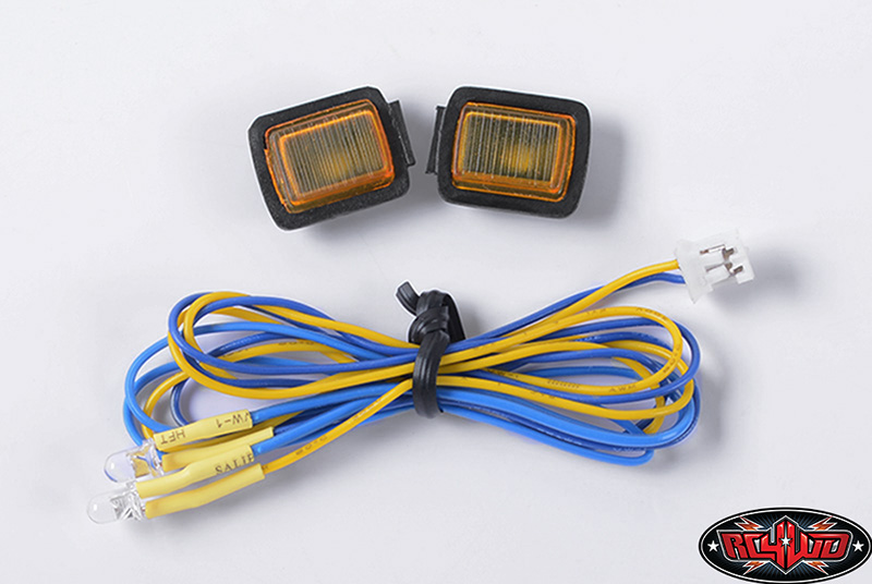 1/10 scale RC Tamiya CC01 Jeep Wrangler Front Led Light Buckets a Pair PLASTIC 