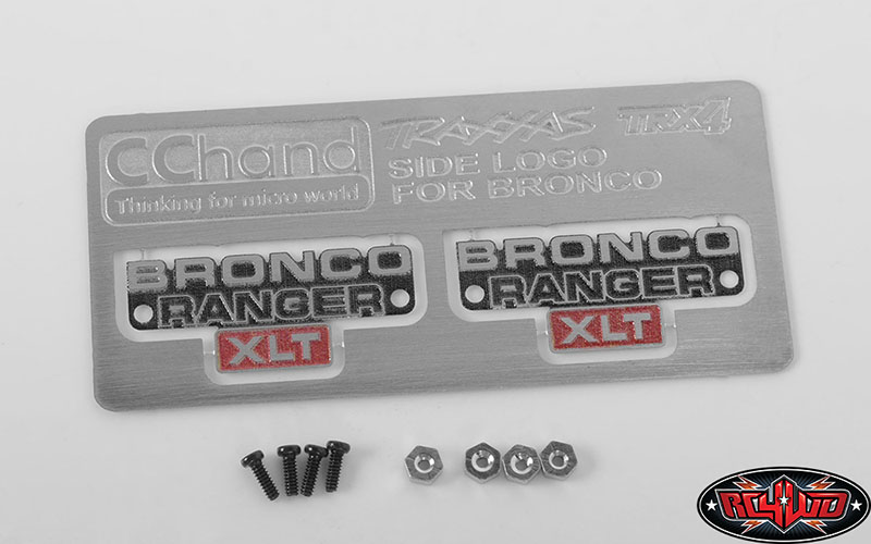 Etiqueta de Metal Soporte de fijación de Metal Placa Mudguard B Set Para DJ Trx-4 Ford Bronco