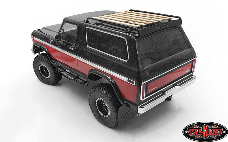 1/10 Scale Classic Steel Roof Wood Rack for Bronco Ranger XLT Body