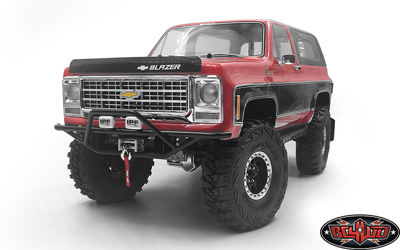 Aluminum Front Bumper Mount With D-Rings For Traxxas TRX-4 Chevrolet K5 Blazer - 3 Piece Black Set