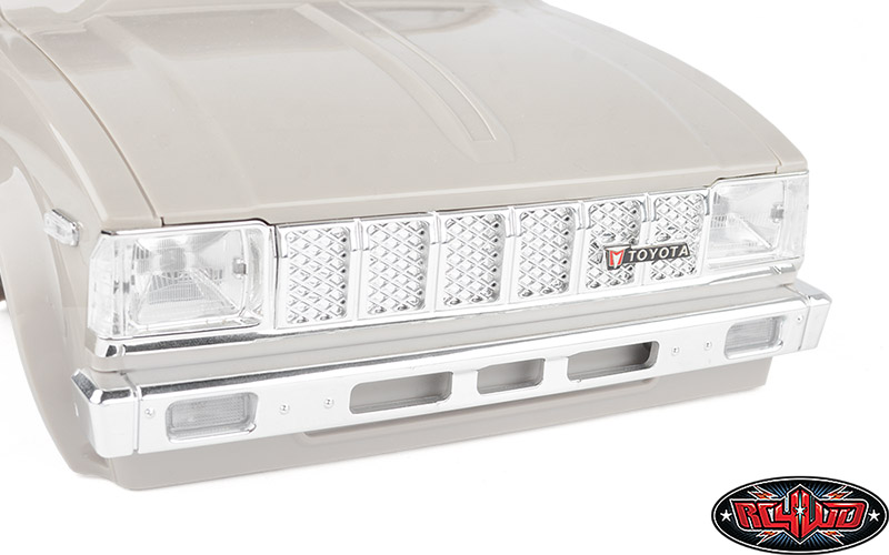 RC4WD Kit Carrozzeria Rigida 1982 Toyota Pickup – Scala 1/10, Passo 284mm, Grigio, Per TF2, Set Completo Z-B0257