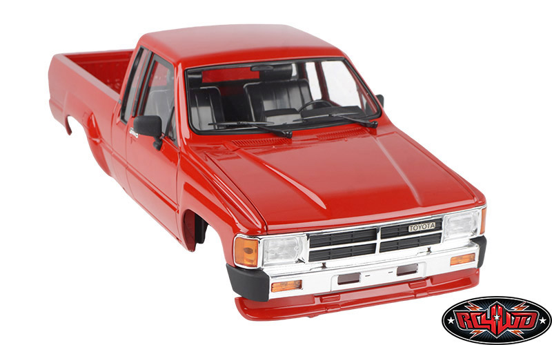 ホビーラジコン Rc4wd xtracab RC4WD 1987 Toyota XtraCab Hard Body Complete Set (Red)-Z-B00