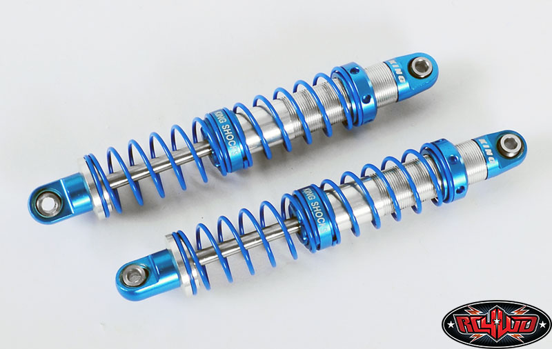 1/10 Scale RC Off Road Buggy Springless Shock Absorber Alloy 90mm Long Silver x2 