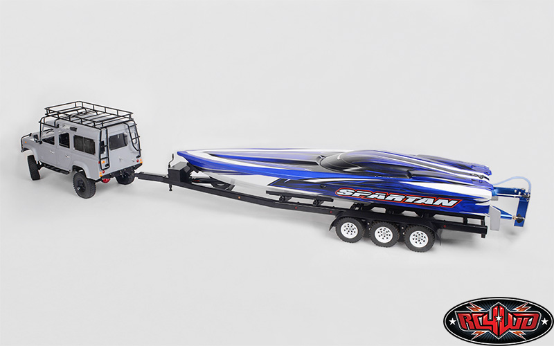 Rc boat trailer kit for traxxas spartan and similar size rc crawler towing 