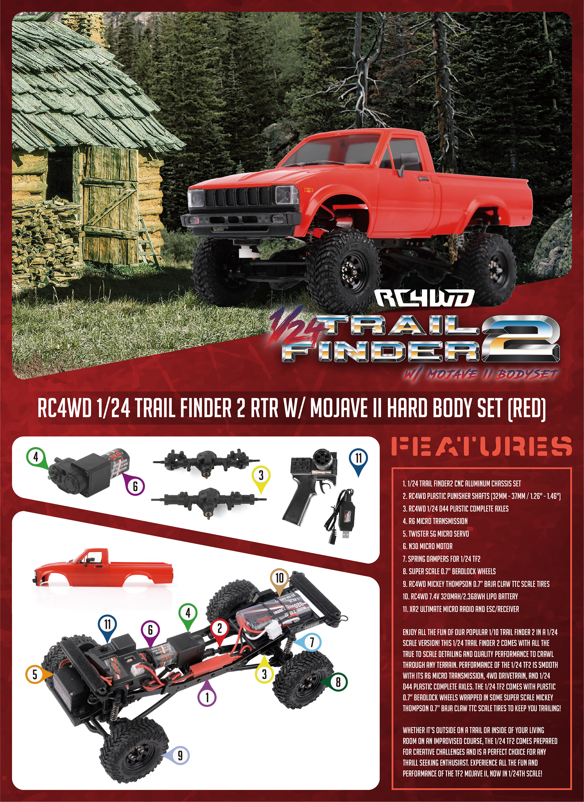 RC4WD 1/24 Trail Finder 2 Mojave RTR Z-RTR0053-1-4