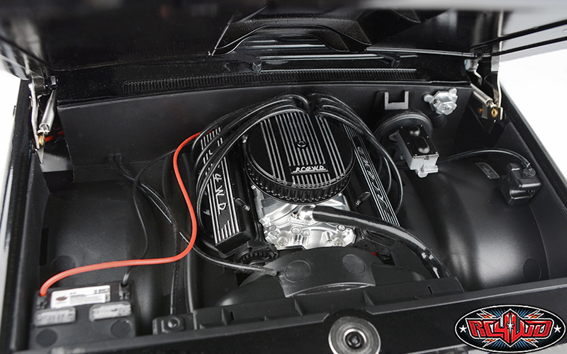 RC4WD Aluminum Valve Covers for Scale V8 Engine (Black)-Z-S0